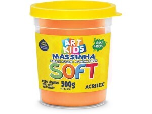 Massa de Modelar 500g Soft Laranja - Acrilex