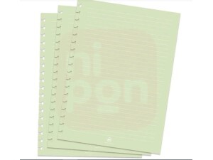 Refil De Folhas Para Caderno Smart Universitário - Follhas Verde e Pauta Branca