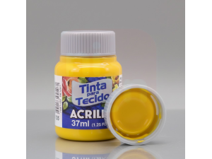 Tinta para Tecido Acrilex 37 ml - Amarelo
